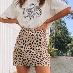 Sari Leopard Mini Skirt